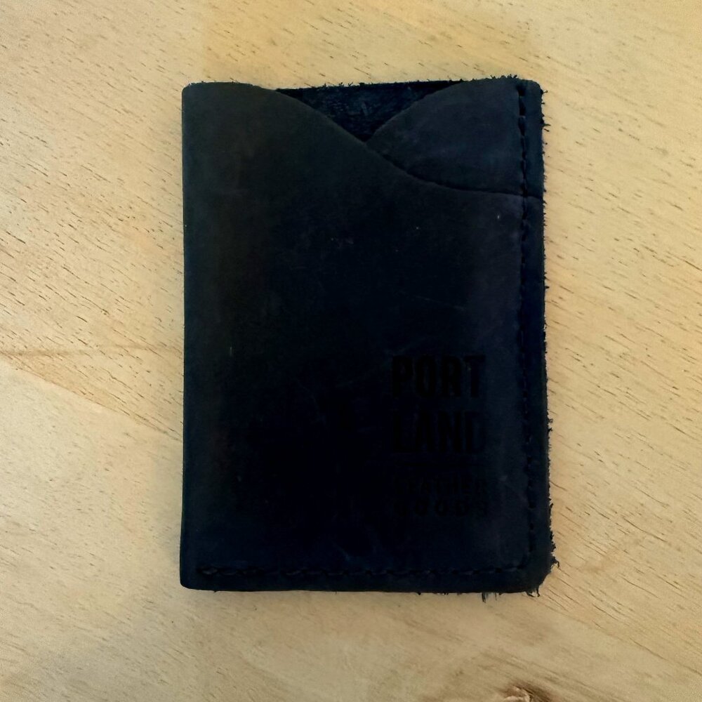 Portland Leather Goods Card Holder - Deep Water